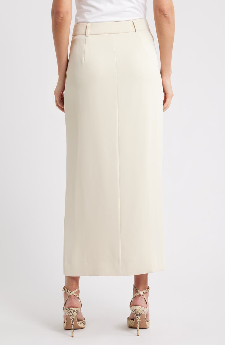 French Connection Harry Suiting Slit Maxi Skirt, Alternate, color, Classic Cream