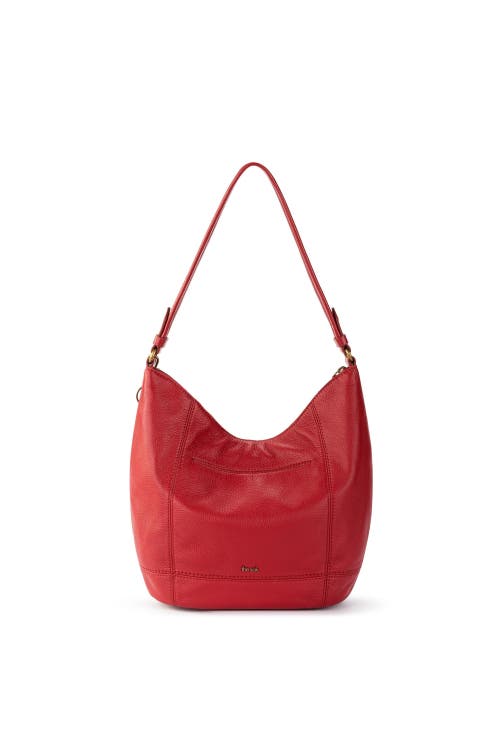 The Sak Sequoia Hobo Leather Bag In Red