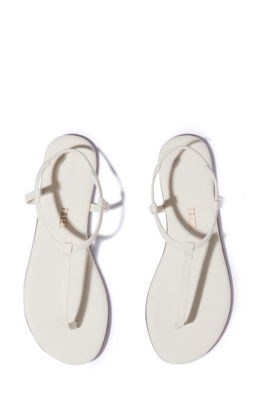 Tkees Mariana Metallic Leather Sandals In Cream