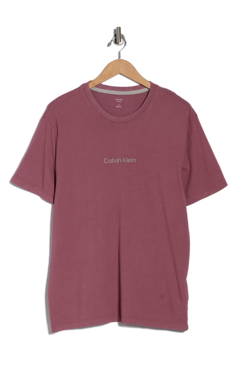 Calvin Klein Garment Washed Chest Logo Tee, Main, color, Renaissance Rose