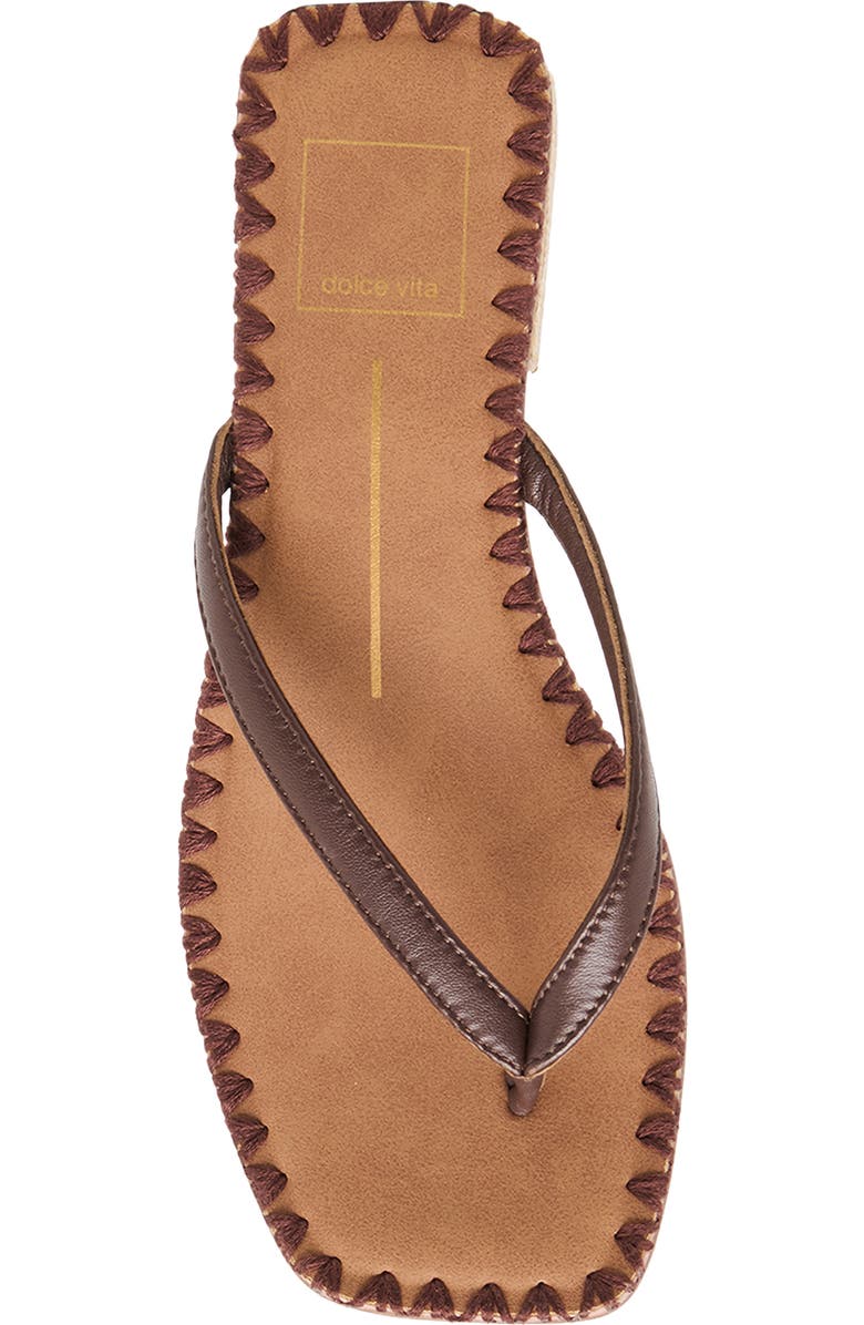 Dolce Vita Barty Flip Flop, Alternate, color, Dark Brown Stella