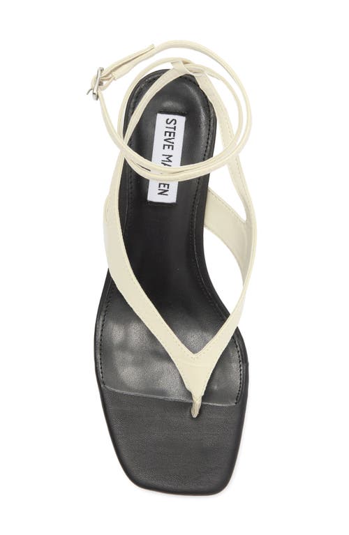 Steve Madden Rayger Ankle Strap Heel Sandal In Bone Multi
