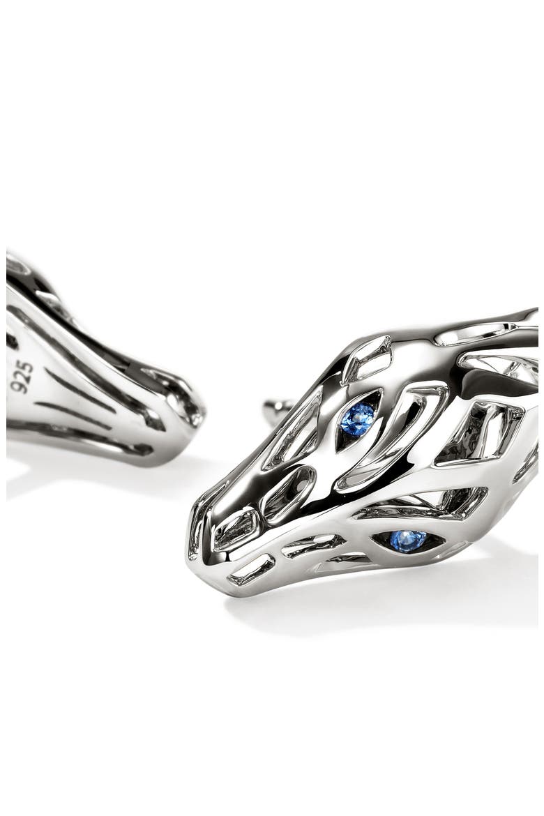 Naga Stud Earrings in Sterling Silver, Alternate, color, SILVER