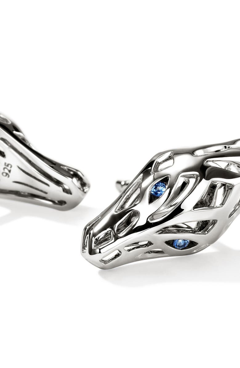 John Hardy Naga Stud Earrings in Sterling Silver, Alternate, color, Silver