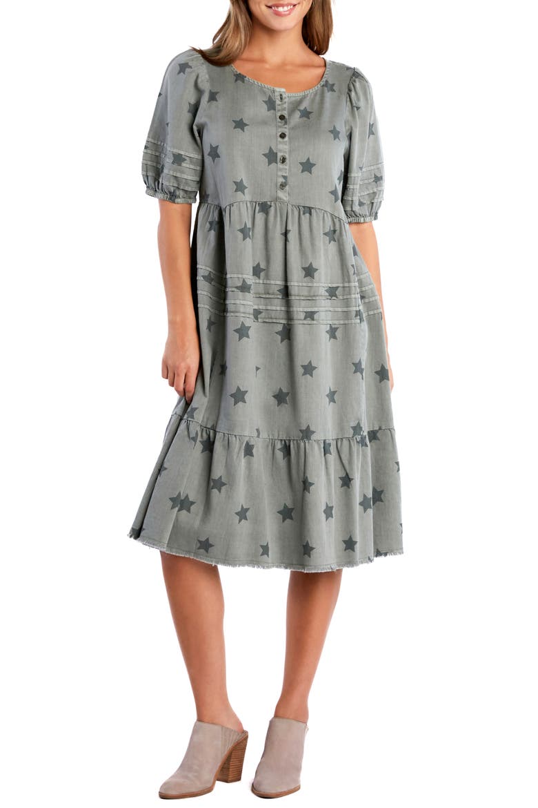 Betty A-Line Dress, Alternate, color, BIG ARMY STAR