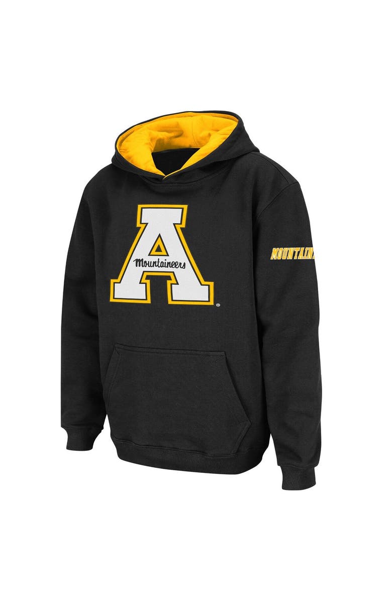 STADIUM ATHLETIC Youth Stadium Athletic Black Appalachian State Mountaineers Big Logo Pullover Hoodie, Main, color, Black