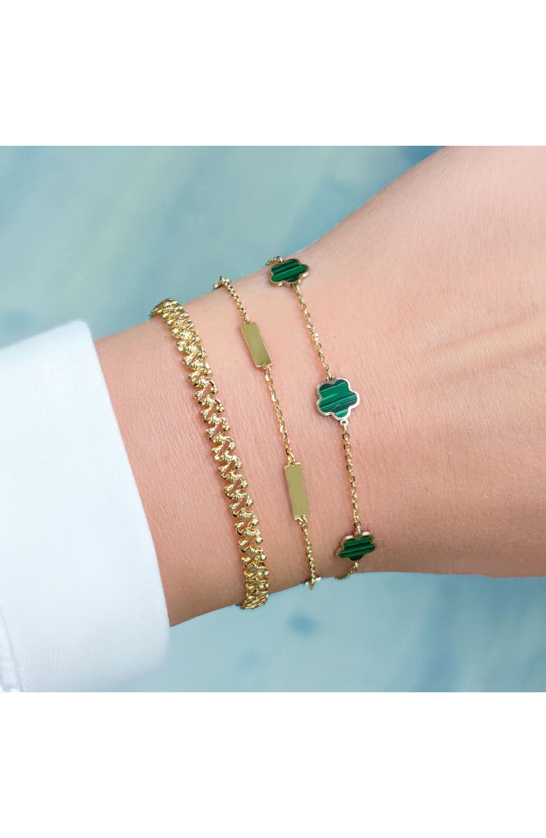 The Lovery Fine Jewelry Gold Bar Chain Bracelet, Alternate, color, Gold