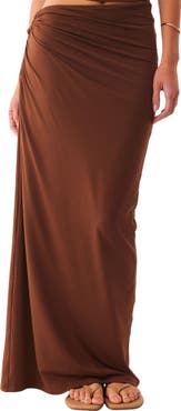 SNDYS Amabel Asymmetric Waist Maxi Skirt