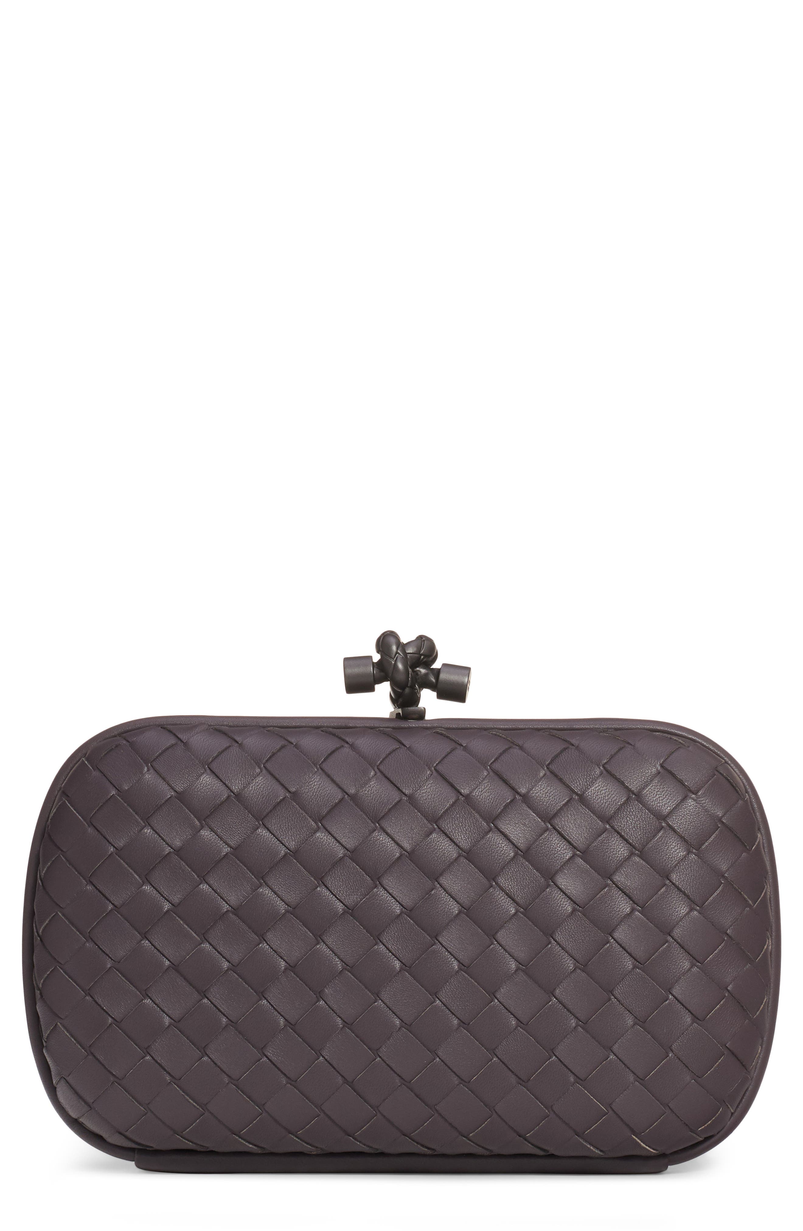 Bottega Veneta Intrecciato Leather Knot Clutch, Main, color, 
