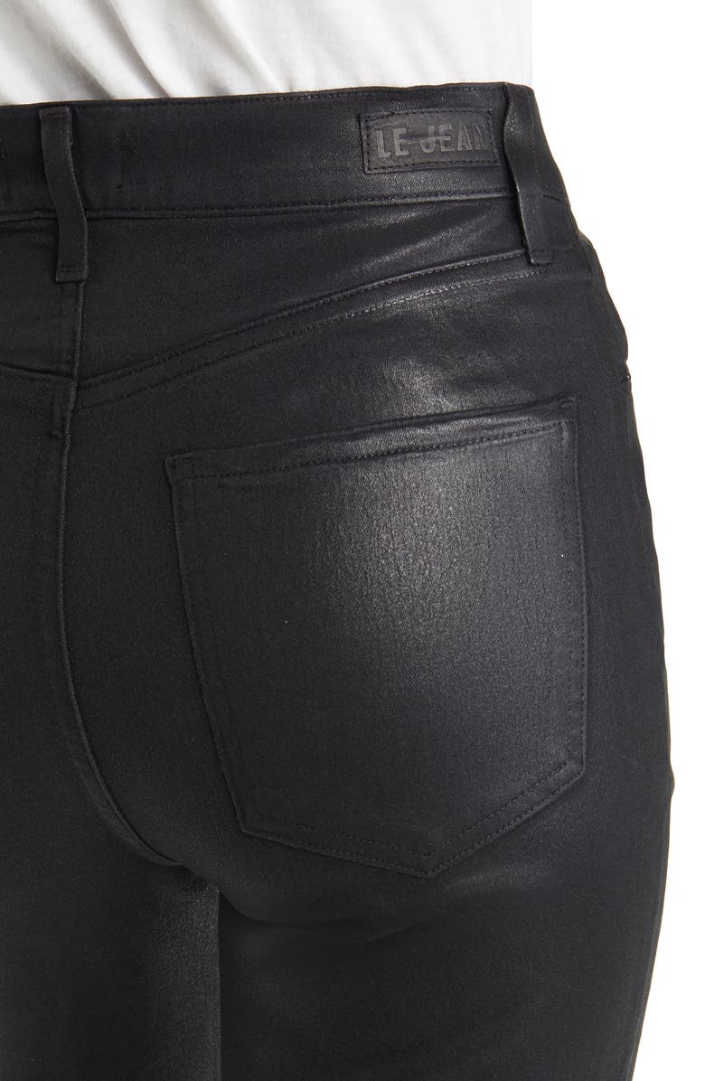 LE JEAN Sabine Coated Straight Leg Jeans, Alternate, color, 