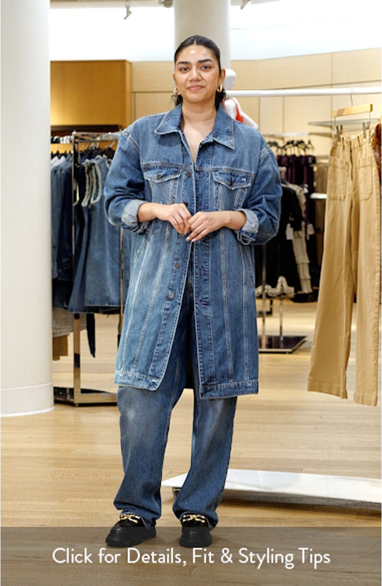 Full Length Denim Trucker Jacket, sales video thumbnail