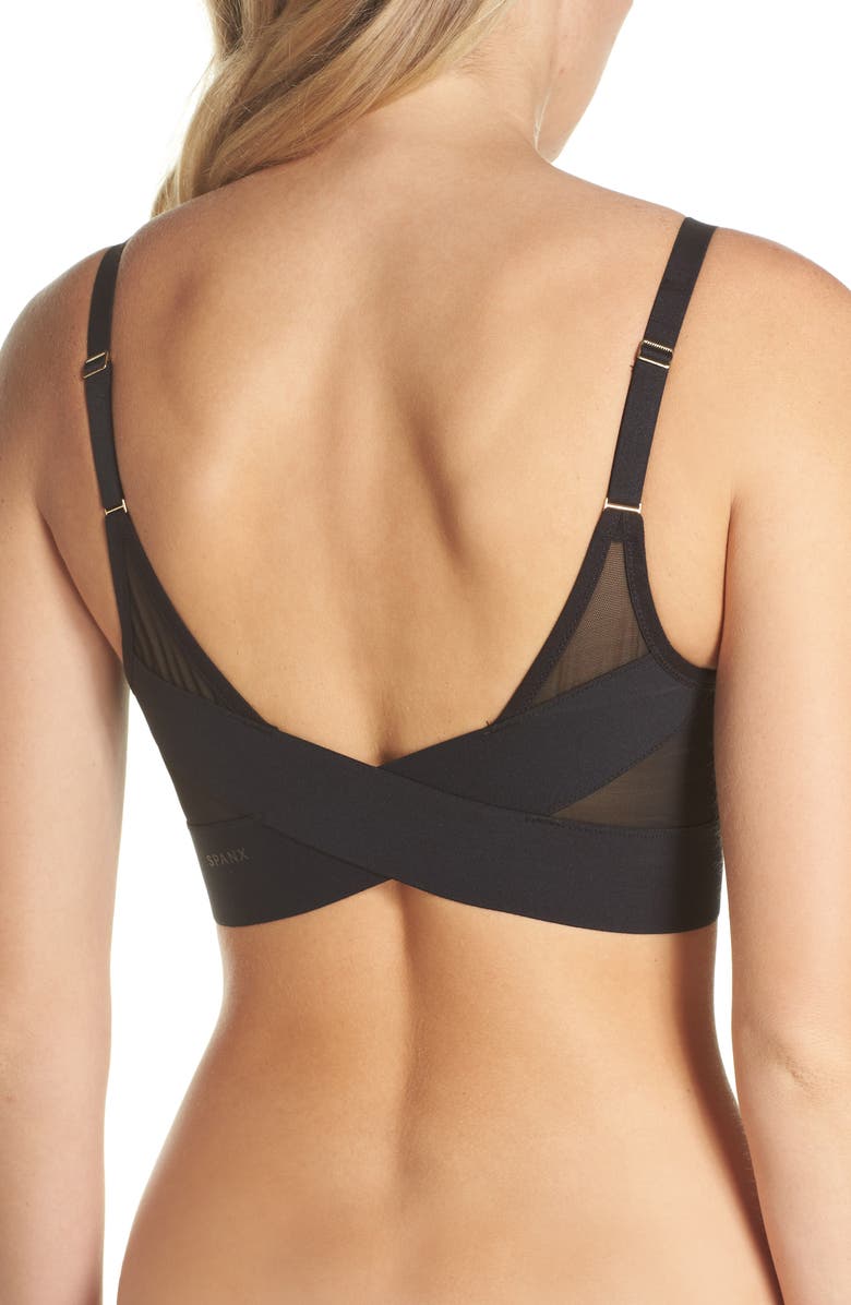 SPANX<sup>®</sup> Workout To Waves Mesh Panel Sports Bra, Alternate, color,