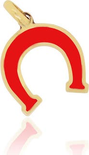 The Lovery Fine Jewelry Coral Horseshoe Charm