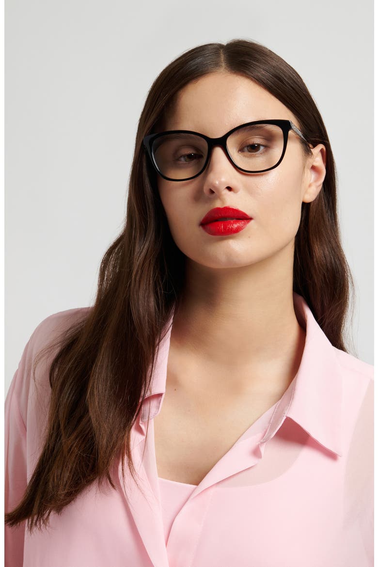adrie 53mm square reading glasses, Alternate, color, PATTERN CRYSTAL BLACK
