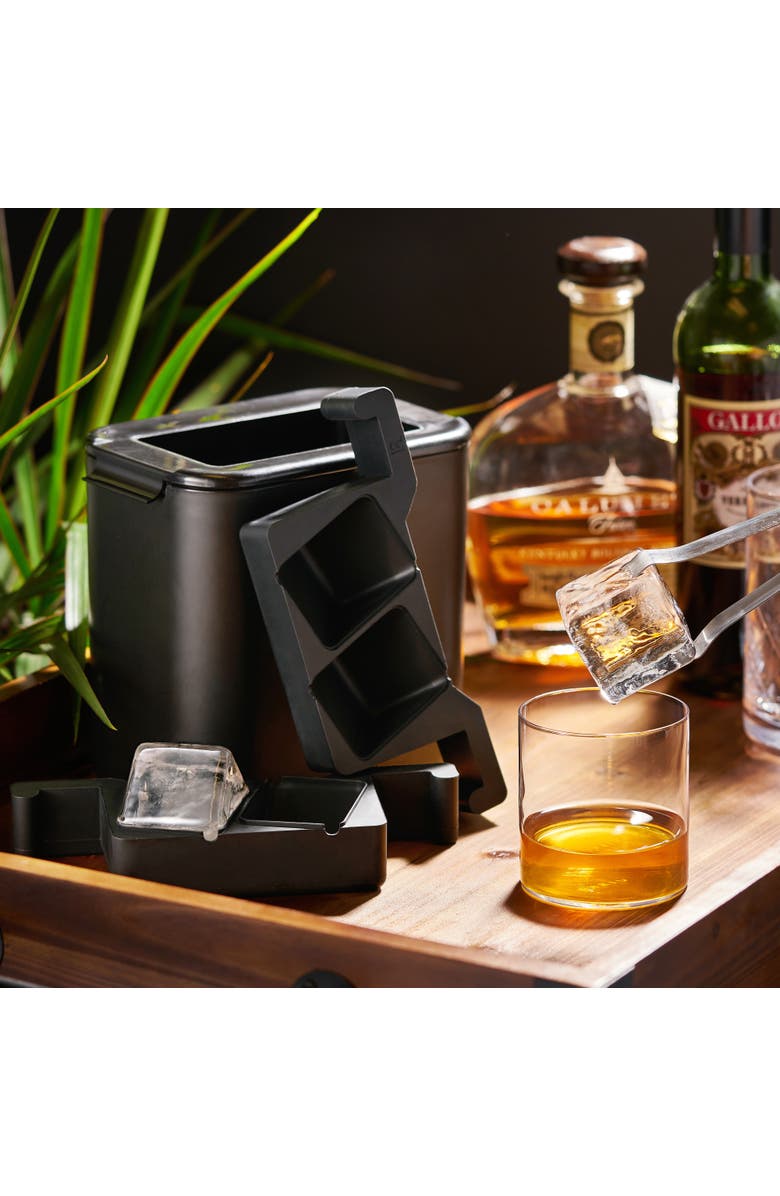 Viski Glacier Rocks Clear Ice Maker, Alternate, color, Black