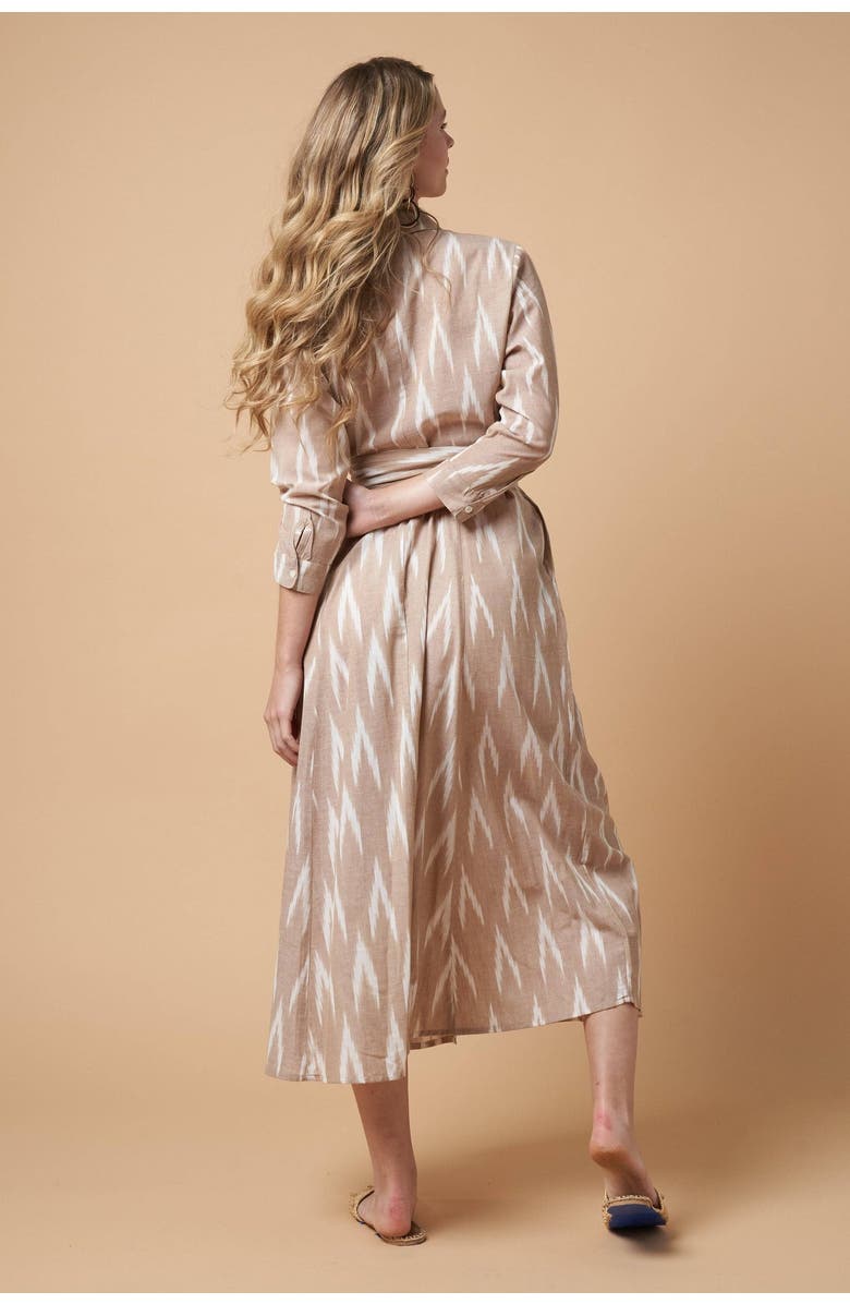 GUADALUPE DESIGN Luciana Ikat Dress, Alternate, color, Beige