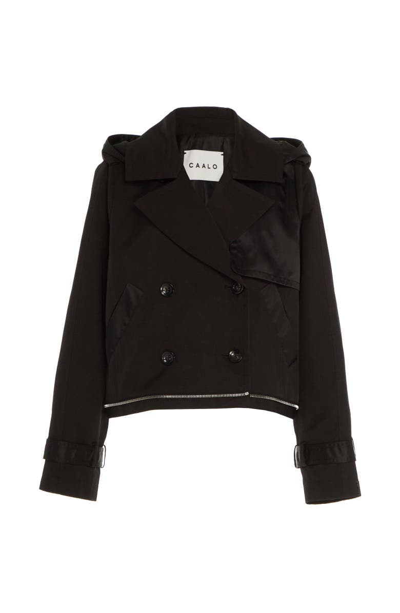 CAALO Water-Resistant Convertible Trench Coat, Alternate, color, Black