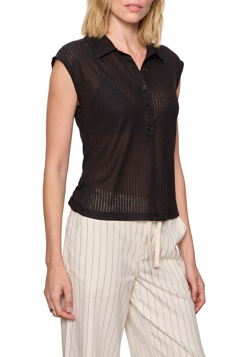 Everyday Muse Collared Top, Alternate, color, BLACK