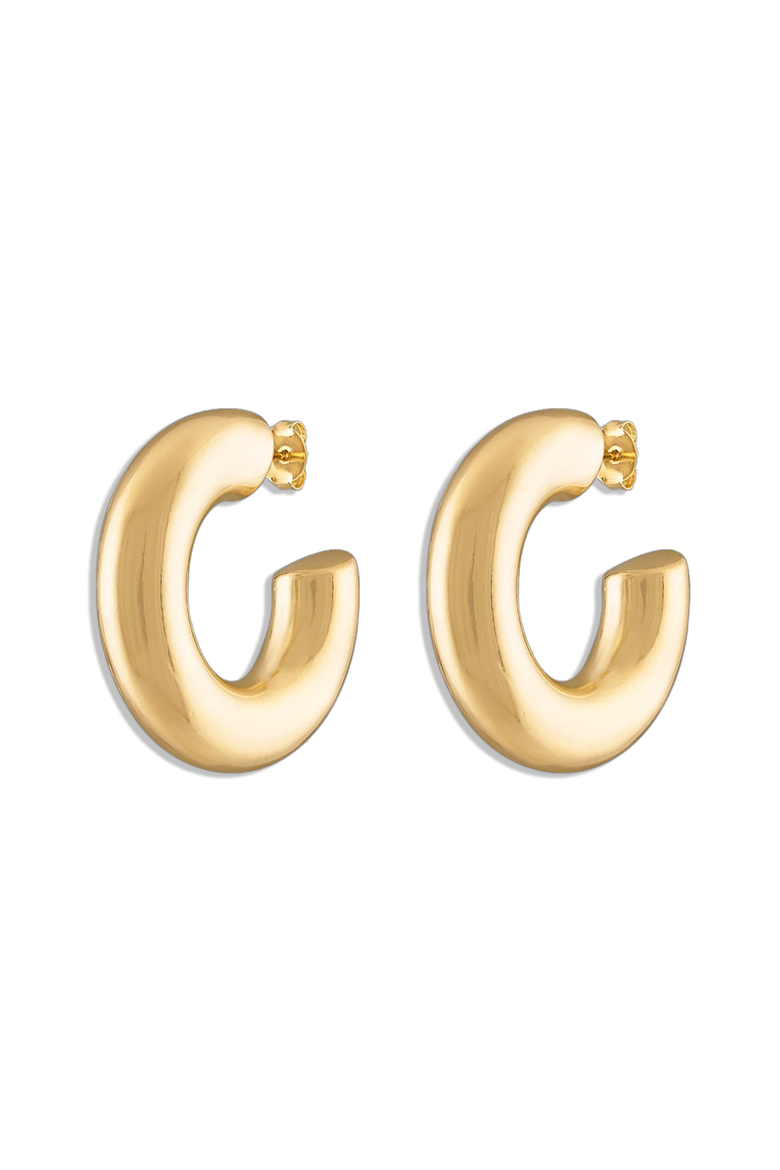 Allegra Hoop, Main, color, Yellow Gold
