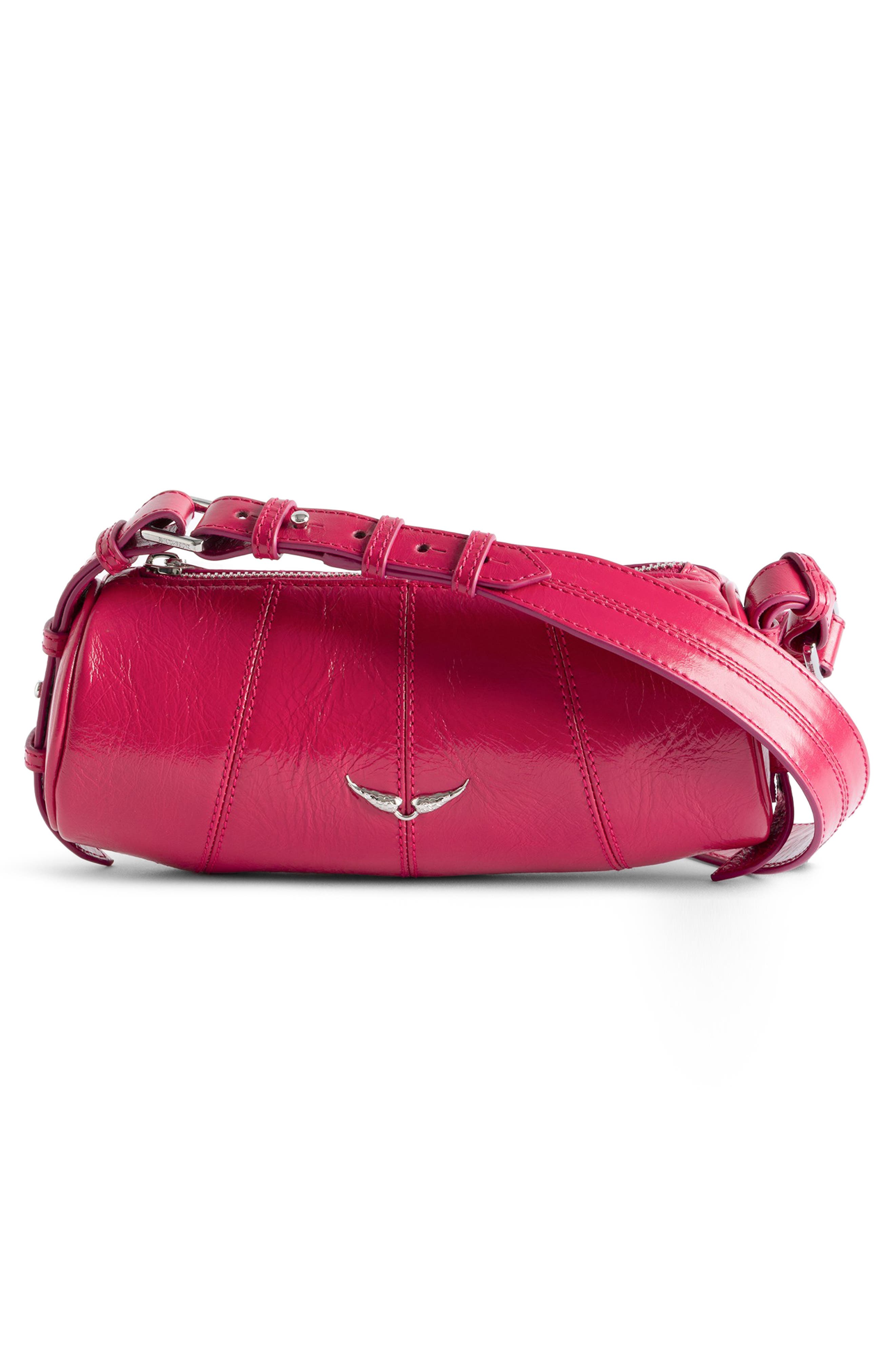 Zadig & Voltaire Le Roudoudou Patent Leather Shoulder Bag, Alternate, color, Podium