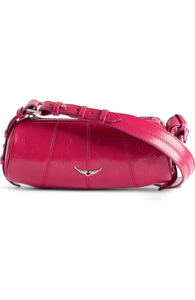 Zadig & Voltaire Le Roudoudou Patent Leather Shoulder Bag, Alternate, color, Podium