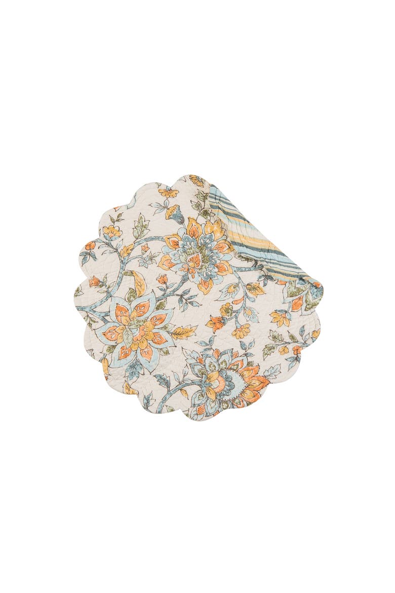 Ainsley Round Placemats Set of 6, 17", Main, color, Off-White