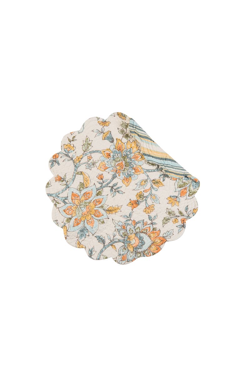 C&F Home Ainsley Round Placemats Set of 6, 17", Main, color, Off-White