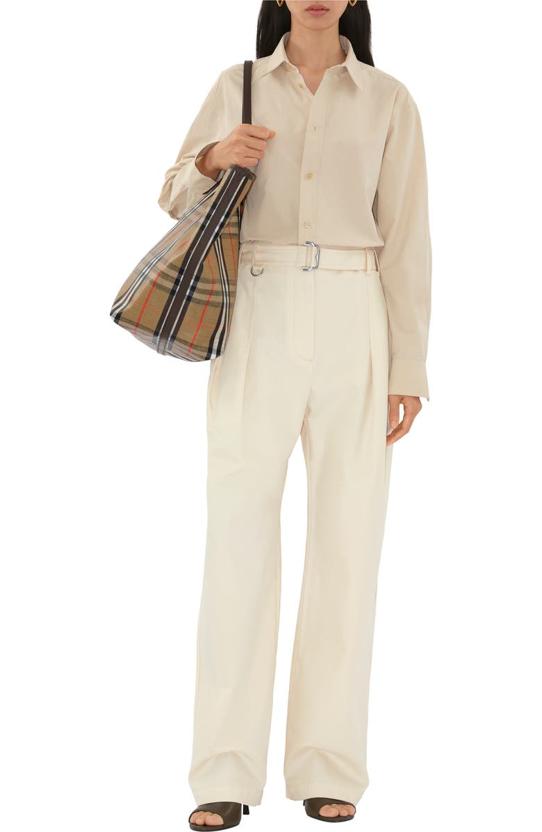 Burberry Large Highlands Tote, Alternate, color, Sand