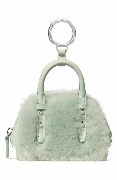 charmed genuine shearling purse bag charm