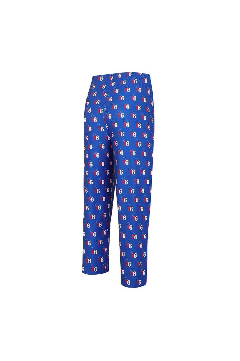 Men's Concepts Sport Royal Philadelphia 76ers Gauge Allover Print Pants, Alternate, color, Royal
