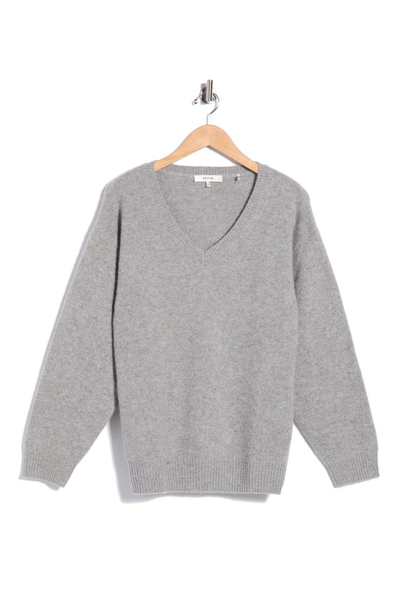 The Brushed Cashmere Sweater, Main, color, HEATHER GREY