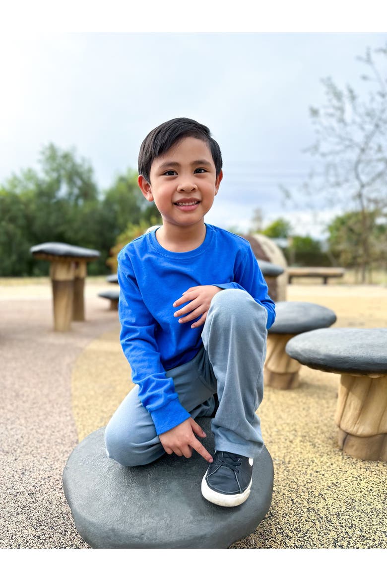 Baby Boys Long Sleeve Soft 100% Cotton Jersey T-Shirt, Alternate, color, Navy