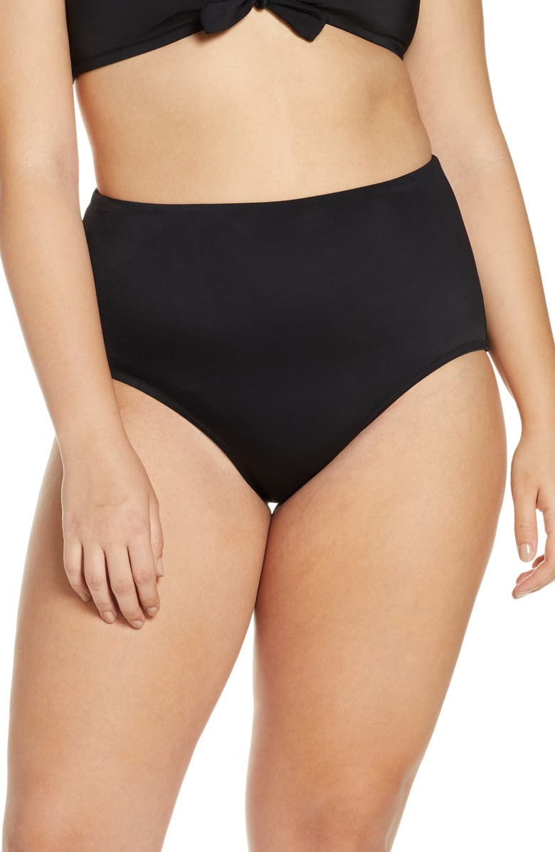 Madewell Second Wave Retro High Waist Bikini Bottom, Alternate, color, 