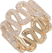 BY ADINA EDEN Pave Swirled Zig Zag Ring
