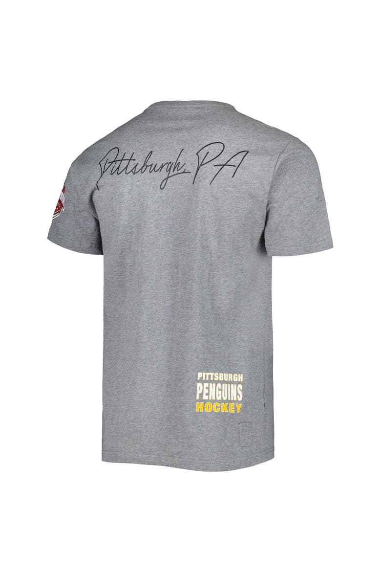 Men's Mitchell & Ness Heather Gray Pittsburgh Penguins City Collection T-Shirt, Alternate, color, Heather Gray