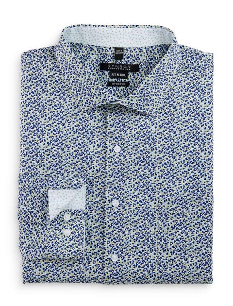 Big & Tall Performance Camo Floral Dress Shirt