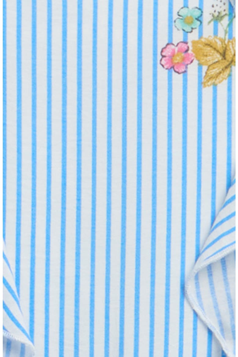 Kids' Ruffle Stripe Romper, Alternate, color, BLUE MULTI