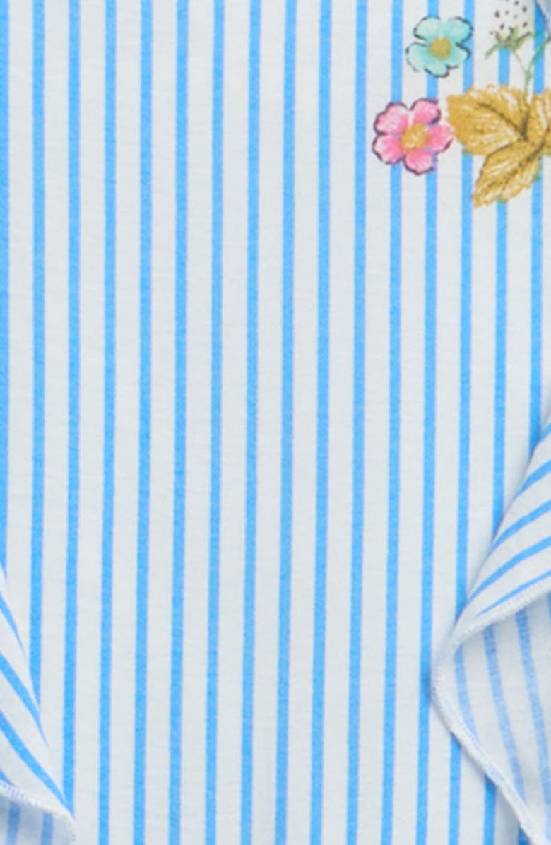 Truly Me Kids' Ruffle Stripe Romper, Alternate, color, Blue Multi