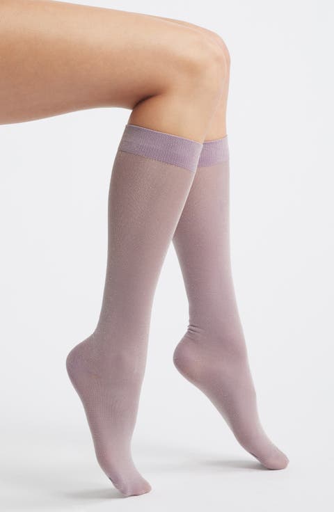 Glitterati Metallic Knee High Socks