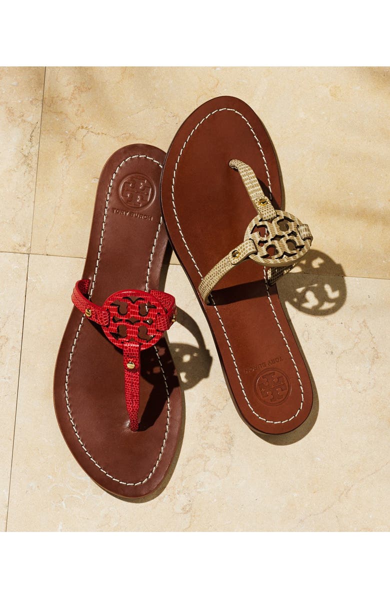 Tory Burch 'Mini Miller' Leather Thong Sandal, Alternate, color,