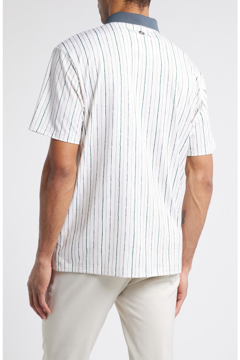 Trail Stripe Golf Polo, Alternate, color, VINTAGE WHITE
