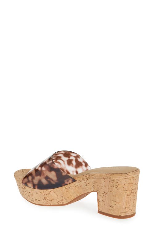 Chocolat Blu Vika Platform Slide Sandal In Leopard Vinyl