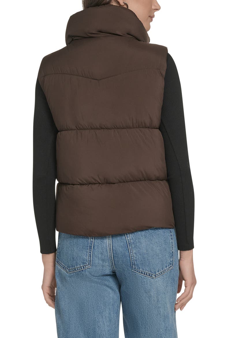 Quilted Puffer Vest, Alternate, color, COFFEE BEAN