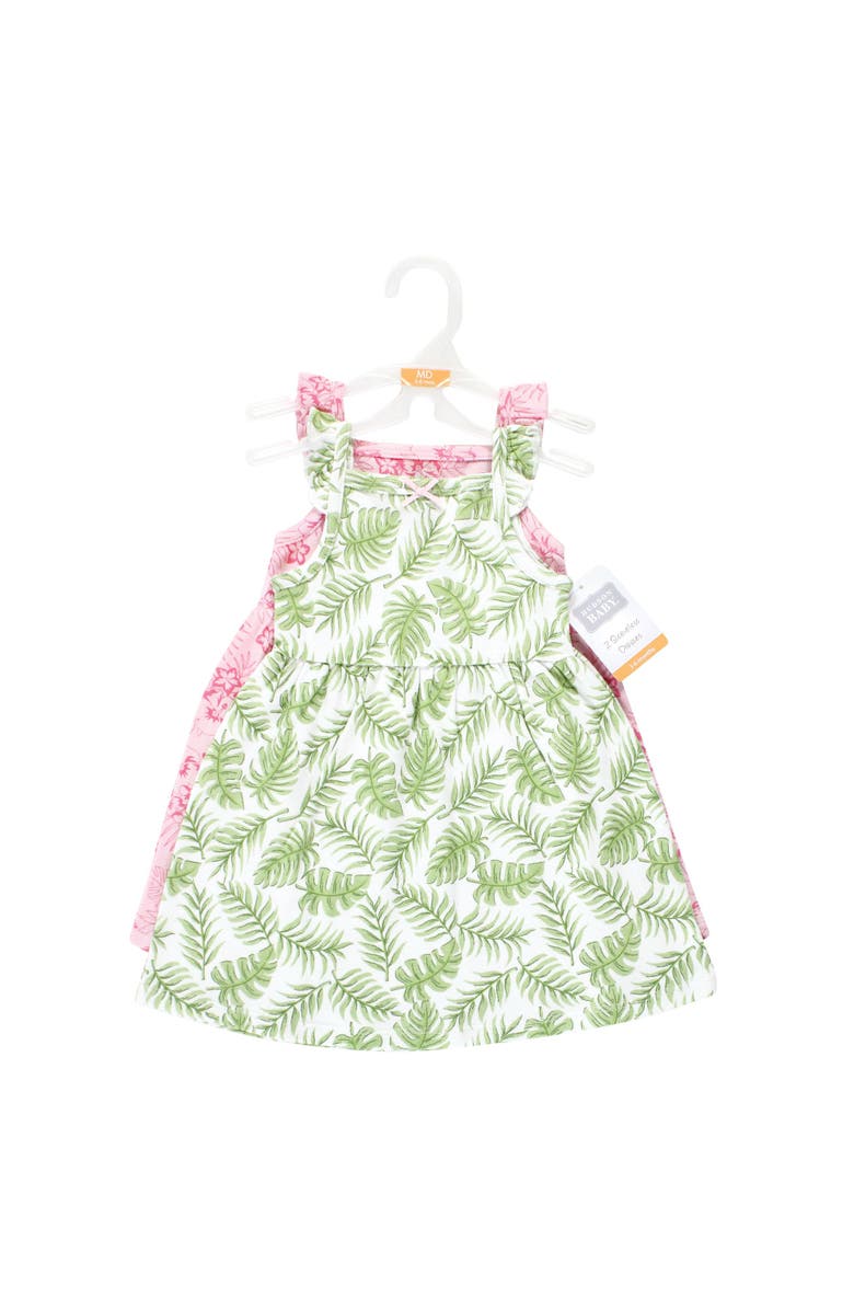 Hudson Baby 2Pk Sleeveless Dress, Alternate, color, Palm Leaf