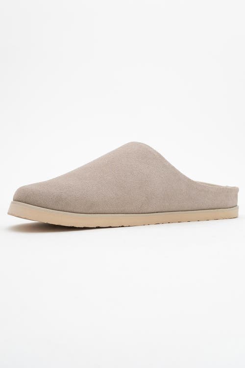 Forever & Always Shoes Space Suede Leather Slide Sandal In Brown