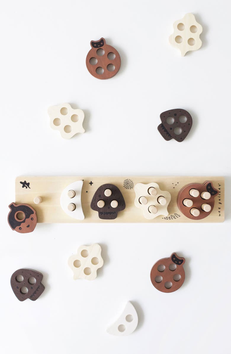 Wee Gallery Wooden Count and Stack Toy, Alternate, color, Counting