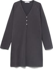 MANGO Long Sleeve Cotton Nightgown