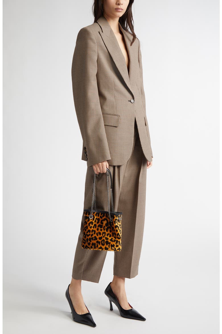 Oversize Houndstooth Unlined Wool Blazer, Alternate, color, MULTICOLOR BROWN