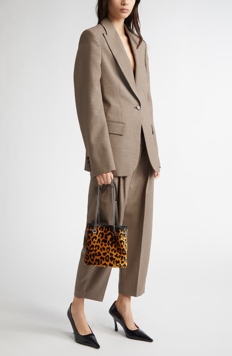 Stella McCartney Oversize Houndstooth Unlined Wool Blazer, Alternate, color, 