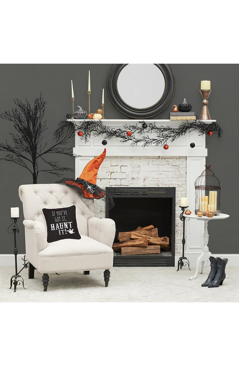 C&F Home If You've Got Haunt It Embroidered Halloween Small/Petite Accent Pillow, 10" x 10", Alternate, color, Black